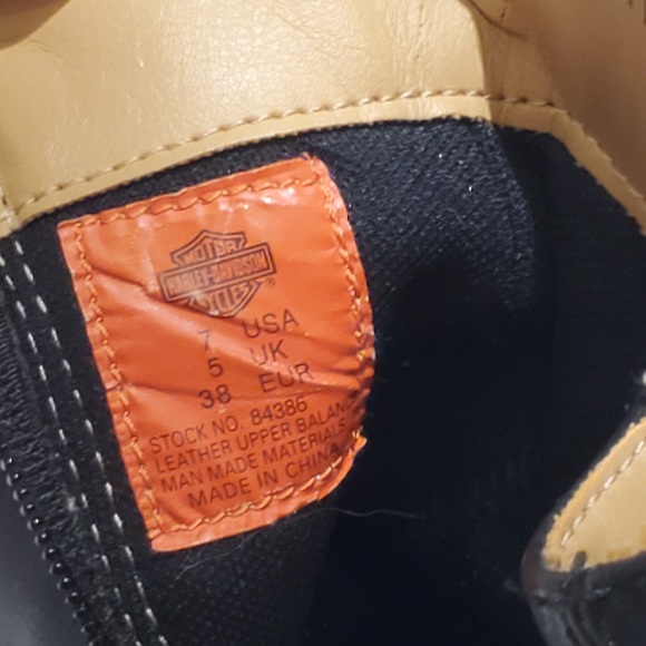 HARLEY DAVIDSON Women's Black Leather ADRIANA Biker Boots - Picture 7 of 7